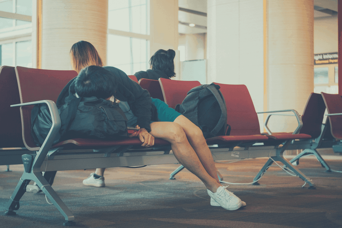 sleep airport arrivals