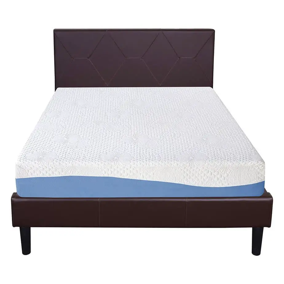 The Olee Sleep Gel Memory Foam Mattress pictured is the most affordable gel mattress