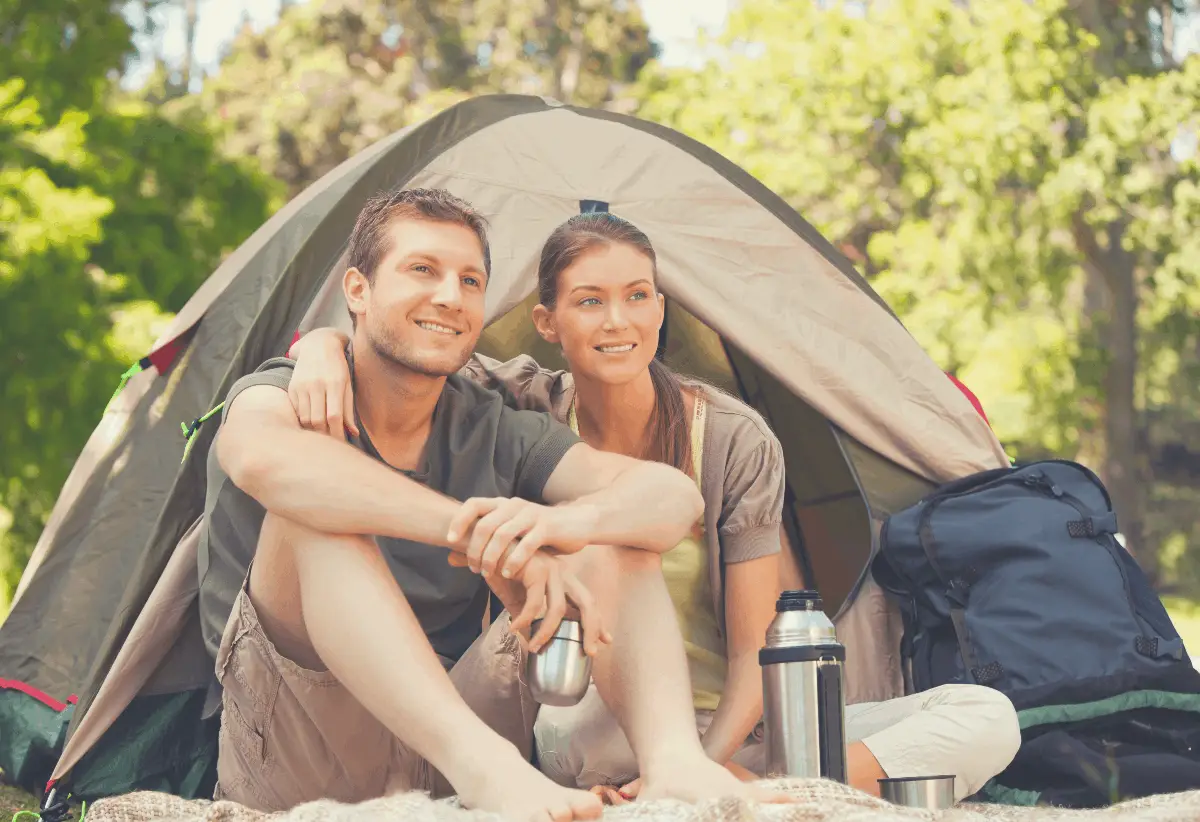 couple at a campsite