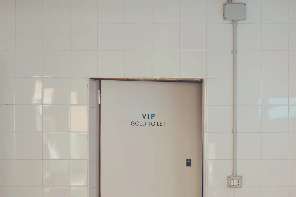 entrance to a public restroom