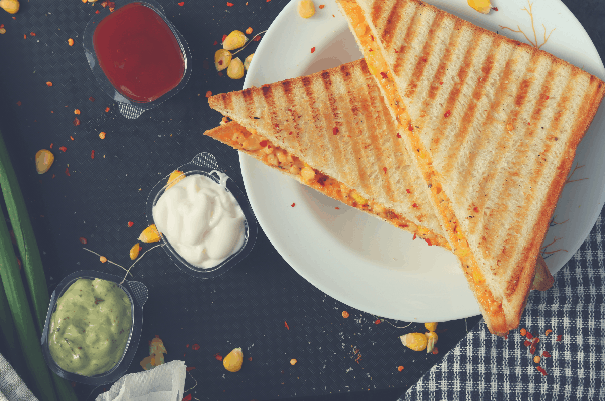 toast on a plate