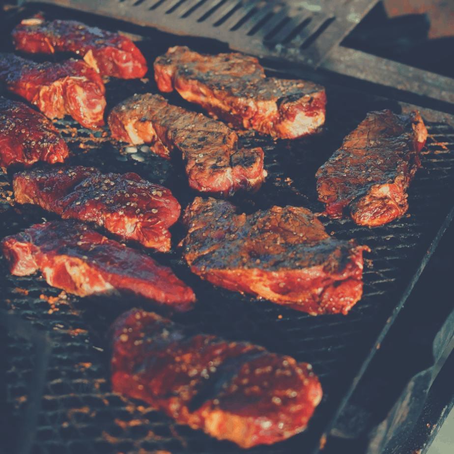 steak on a barbecue grill