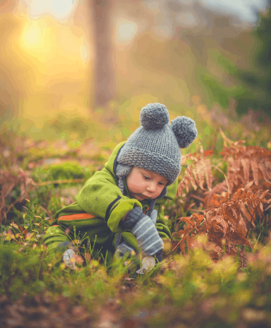 baby in the bush