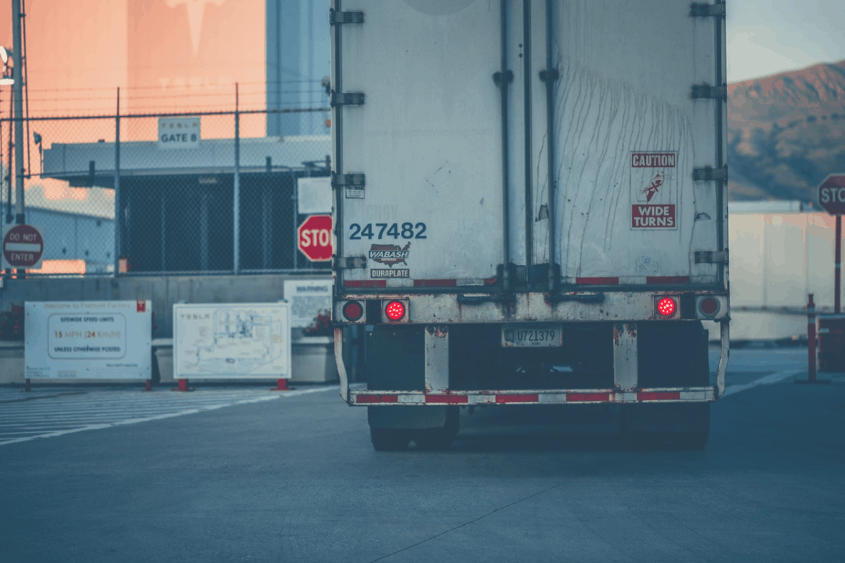 delivery truck on the street