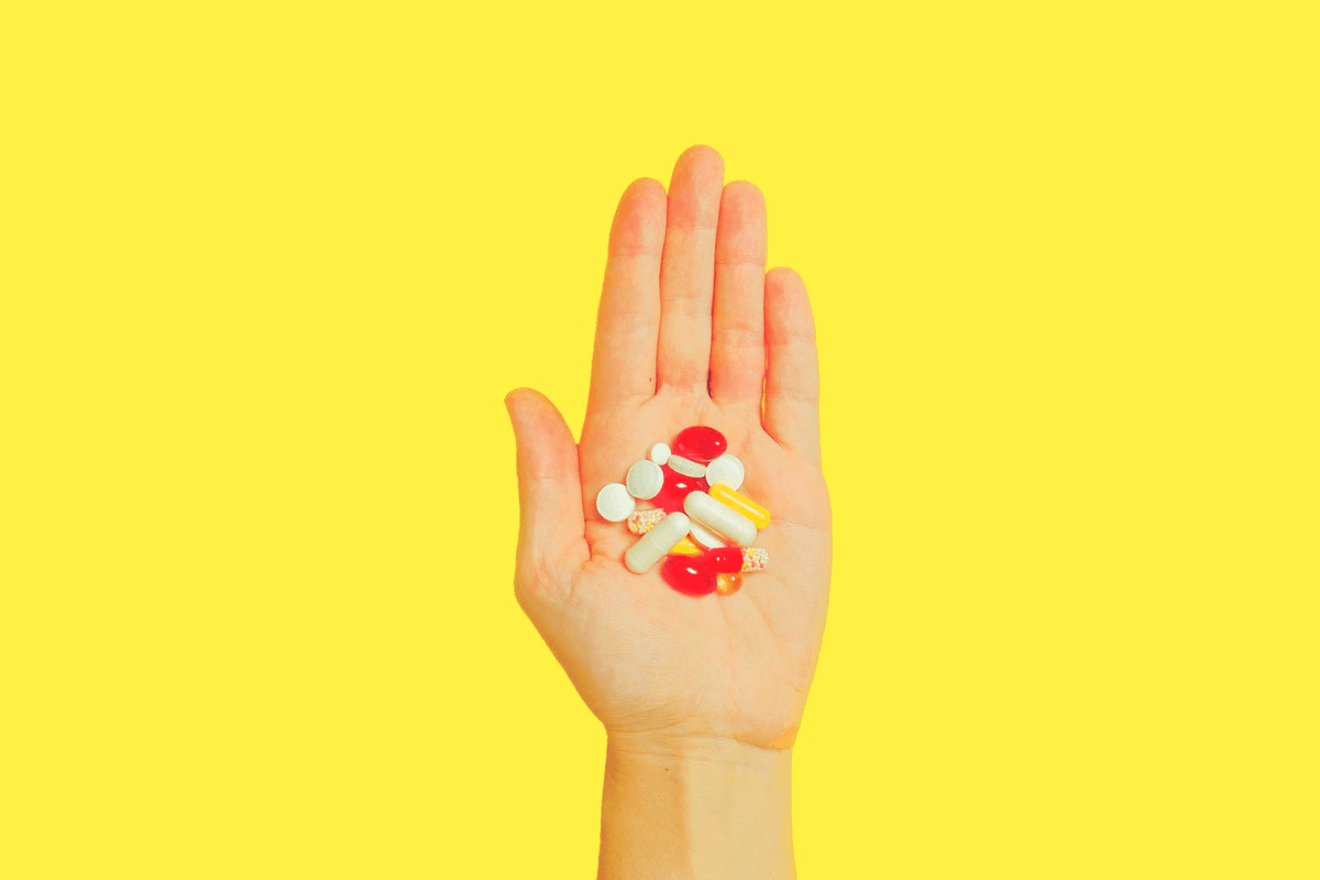 vitamins in the palm