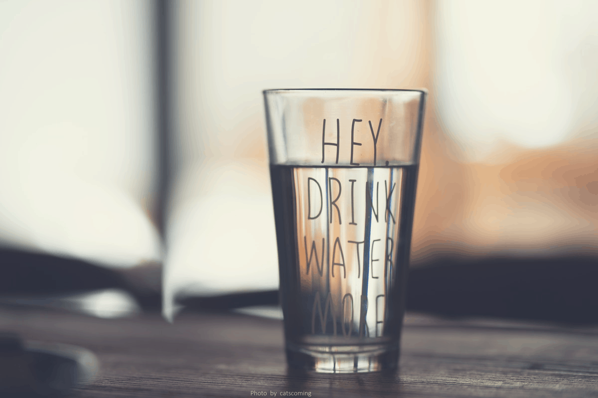 glass of drinking water