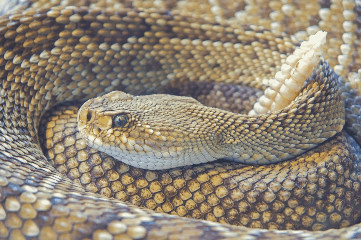 coiled up rarttlesnake